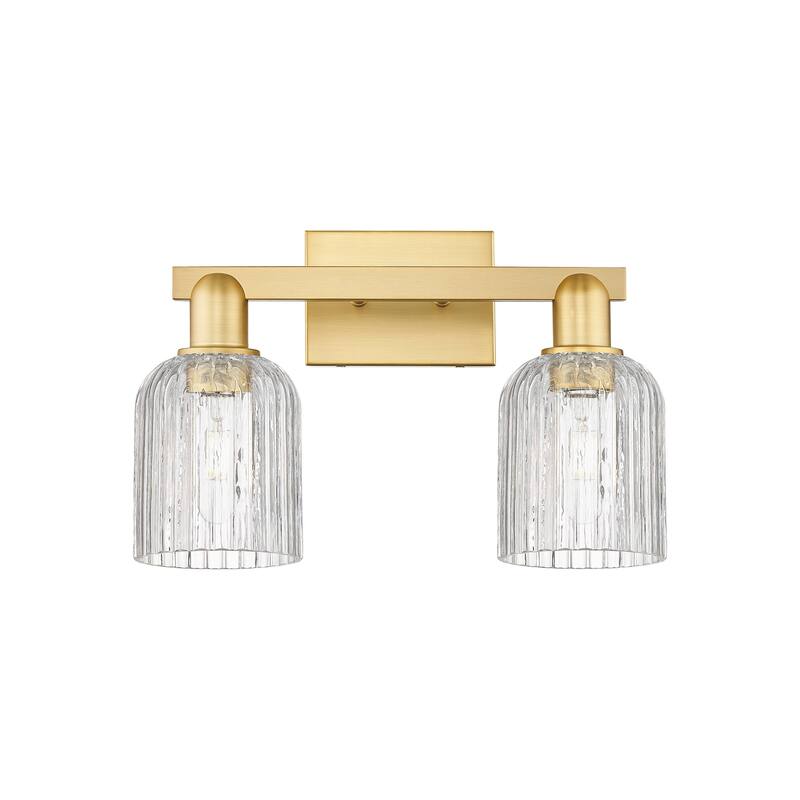 Innovations Lighting 716-2W-11-16 Bridal Veil Vanity Bridal Veil 2 - Satin Gold / Clear