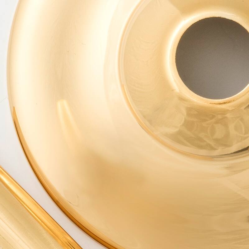 Nola 3 Light Vibrant Gold Ceiling Mount - 14.25"W x 8.5"H