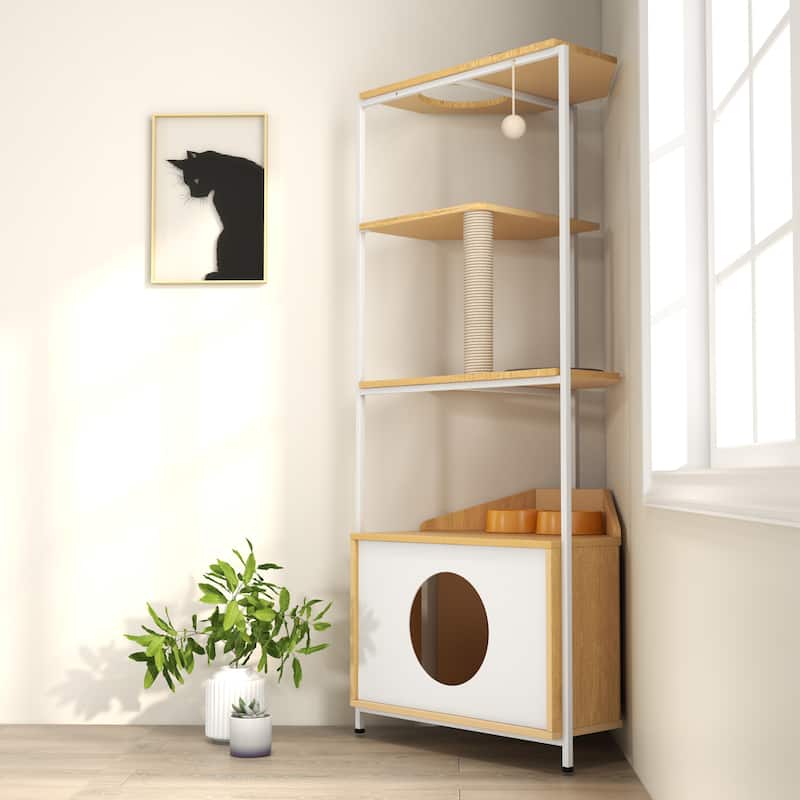 Engaging Corner Cat Tree for Maximizing Space and Fun