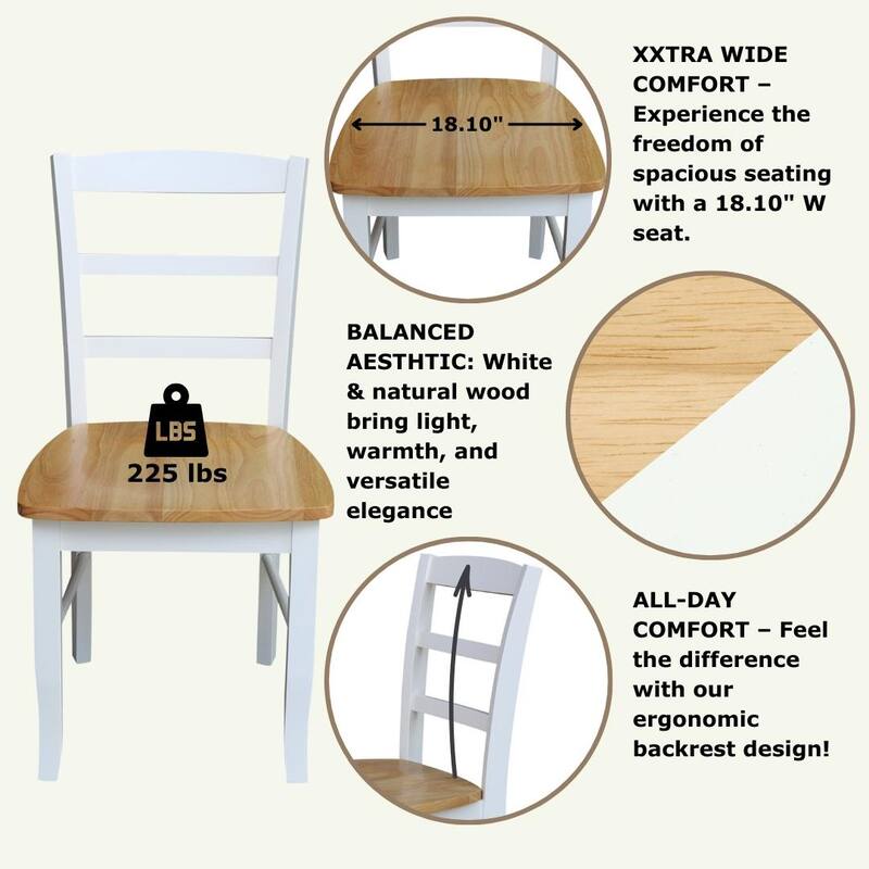 The Gray Barn Moonshine Wood Ladder Dining Chair (Set of 2)