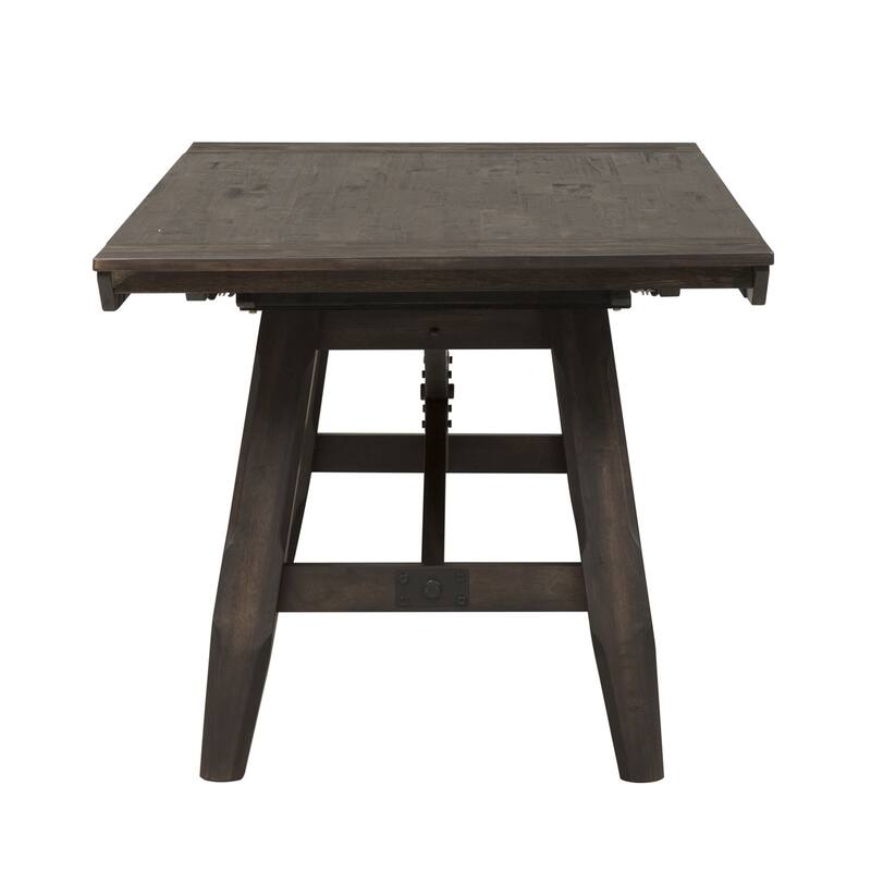 Double Bridge Dark Chestnut Opt 5 Piece Trestle Table Set