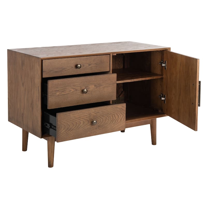 SAFAVIEH Couture Shikha Mid-Century 39-inch Storage TV Media Stand - 39" W x 18" L x 27" H - 39Wx18Dx27H