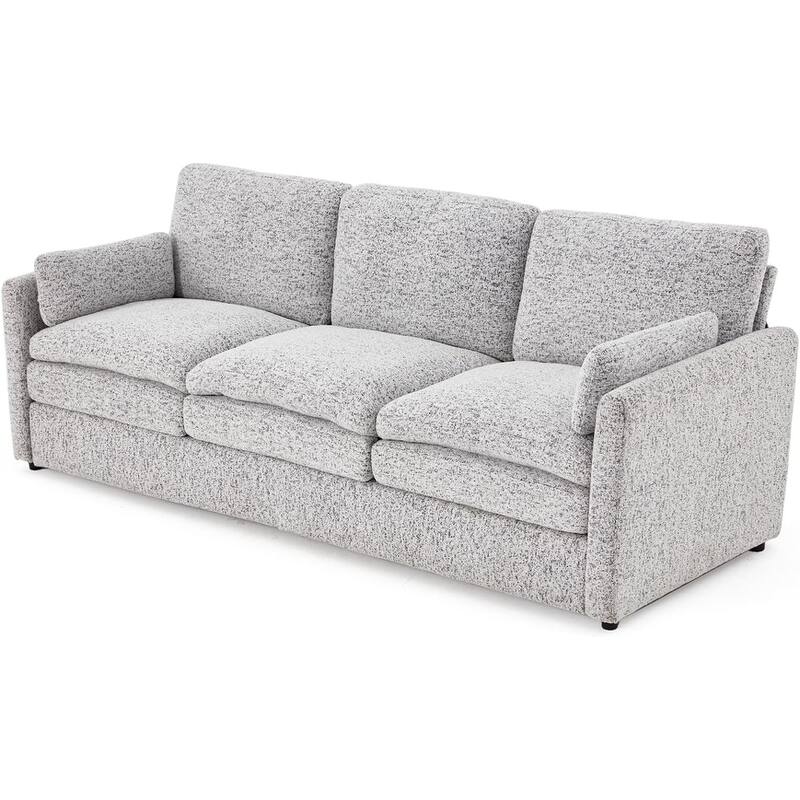 AECOJOY 89" Comfy Sofa Couch for Living Room, 3 Seats Large Modern Chenille Sofa with 2 Removable Pillow