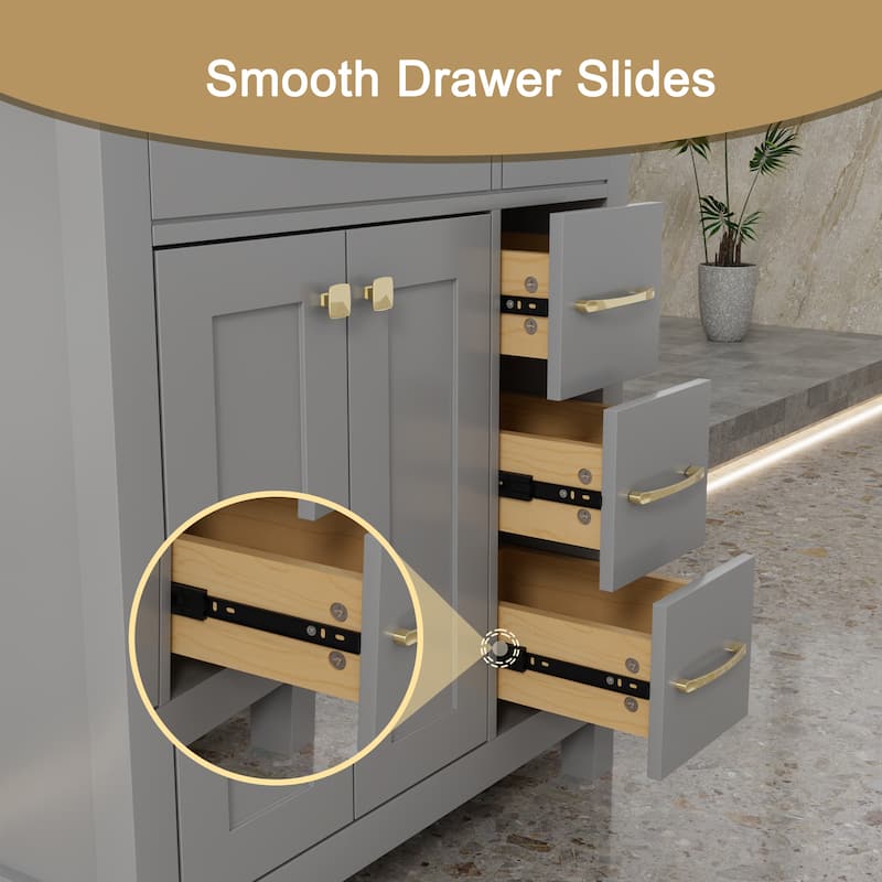 Sink Bathroom Vanity with Counter top Set