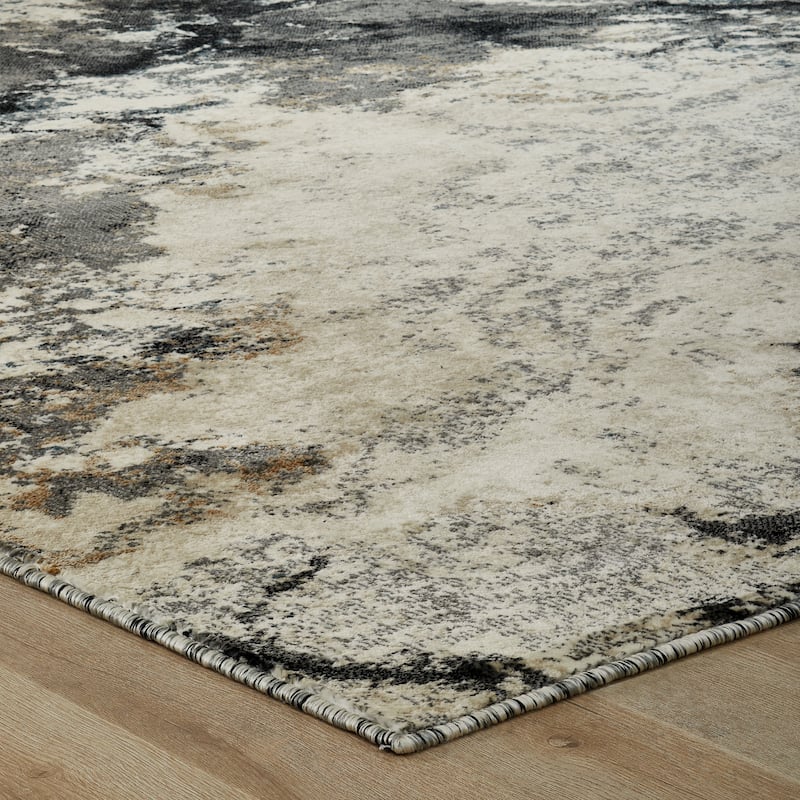 Sandstone Beige Abstract Area Rug