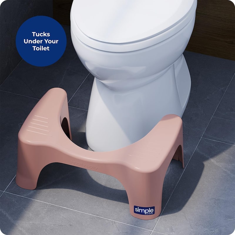 Squatty Potty Simple Toilet Stool, Clay 7 Inch - Ergonomic Bathroom Accessory for Natural Squatting Posture