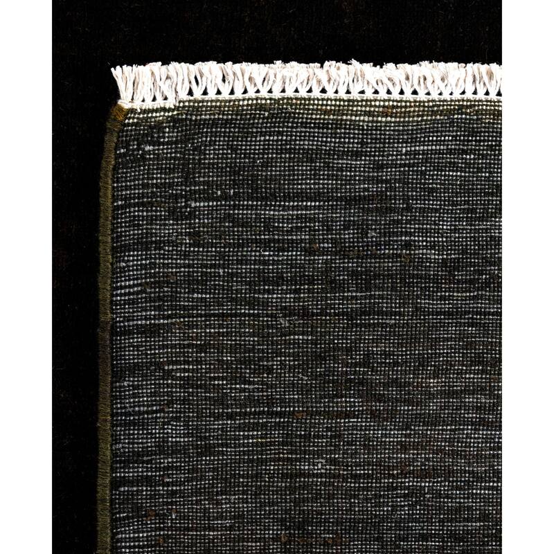 Overdyed One-of-a-Kind Hand-Knotted Area Rug - Black - 8' 1" x 10' 1"