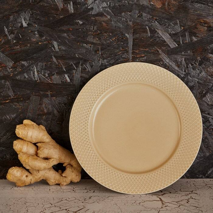 Rhombe Earth Dinner Plate, Marble, Ø: 10.6" - 10.6