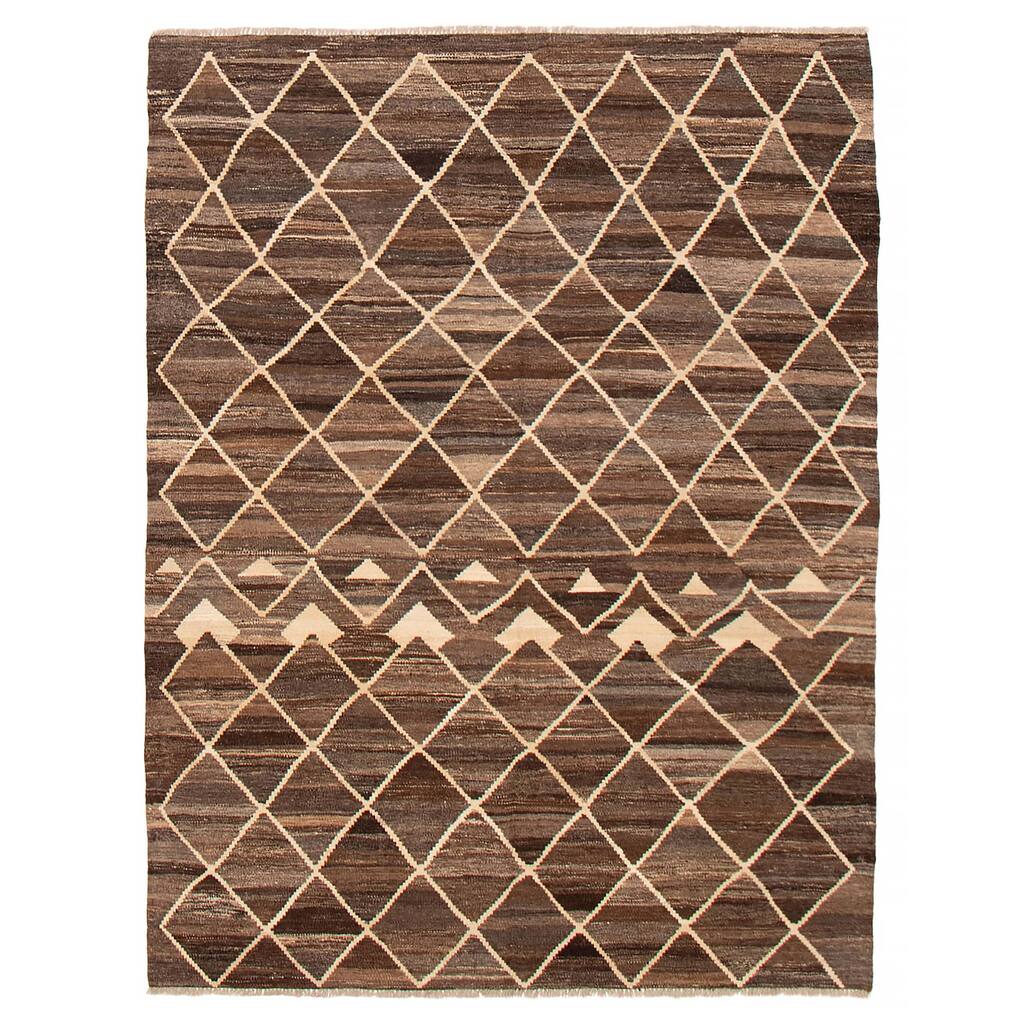 Sivas Brown Kilim 6'0" x 7'9" - 6'0 x 7'9