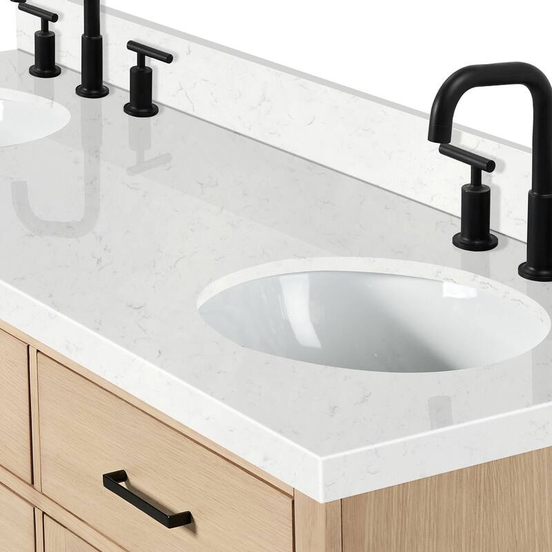 Ariel T066DCQOVO Hepburn 67" Free Standing Double Basin Vanity Set