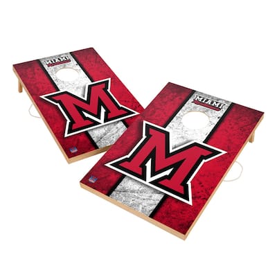 Vintage Miami University RedHawks 2x4 Tailgate Cornhole Boards