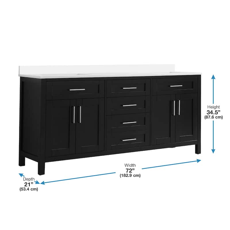 OVE Decors Tahoe 72 Espresso Vanity