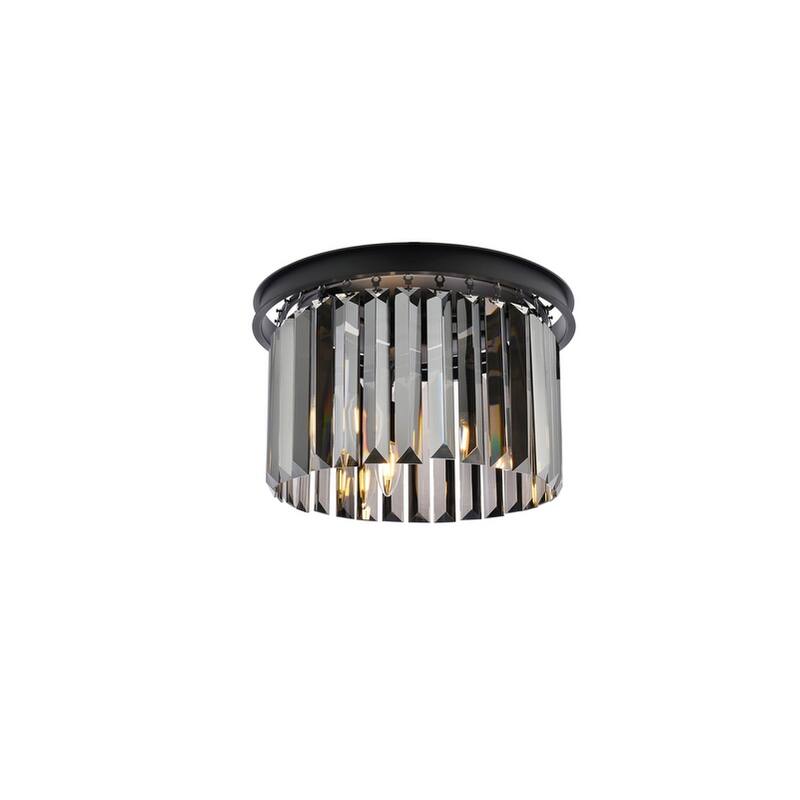 Royce Edge 3-Light Matte Black Flush Mount