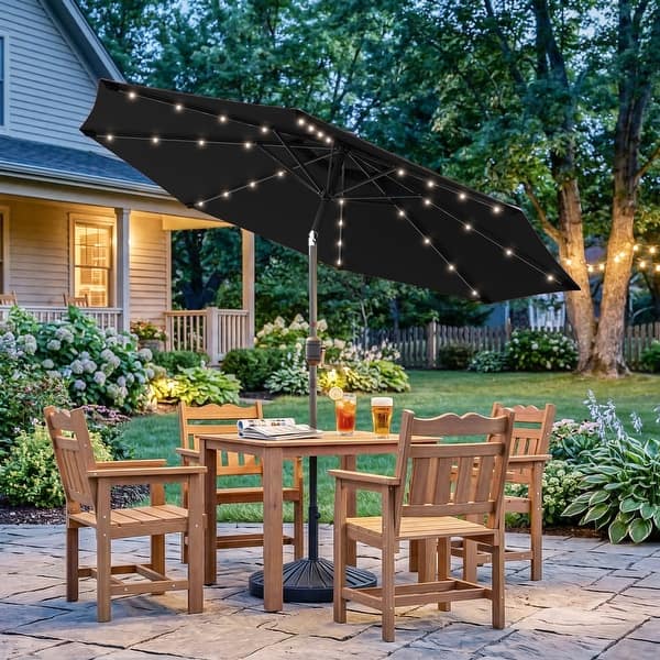 home patio umbrella OVIOS 15ft Solar with APP Swatches Available.9 Auto Tilt Umbrella features SUPERJARE 13FT Outdoor Umbrella for
