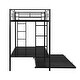 preview thumbnail 7 of 6, Black Twin over Twin Metal Bunk Bed with Trundle