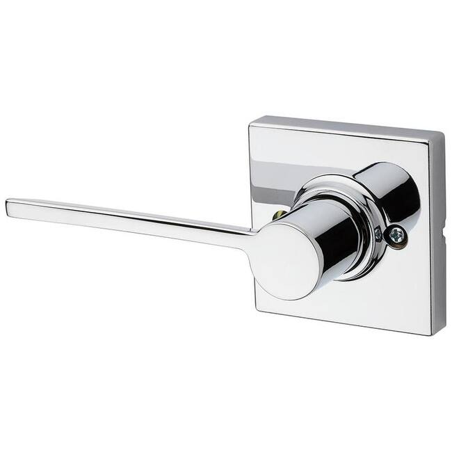 Kwikset Ladera Left Handed Non-Turning One-Sided Door Lever with - Bright Chrome