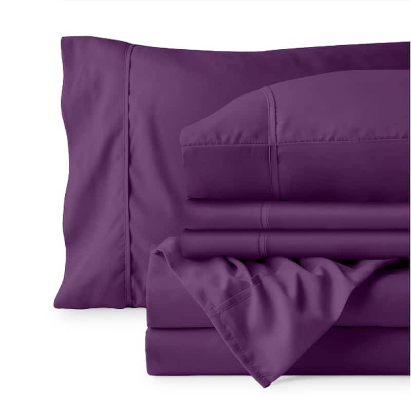 Bare Home Microfiber Deep Pocket Sheet Set w/ 2 Extra Pillowcases