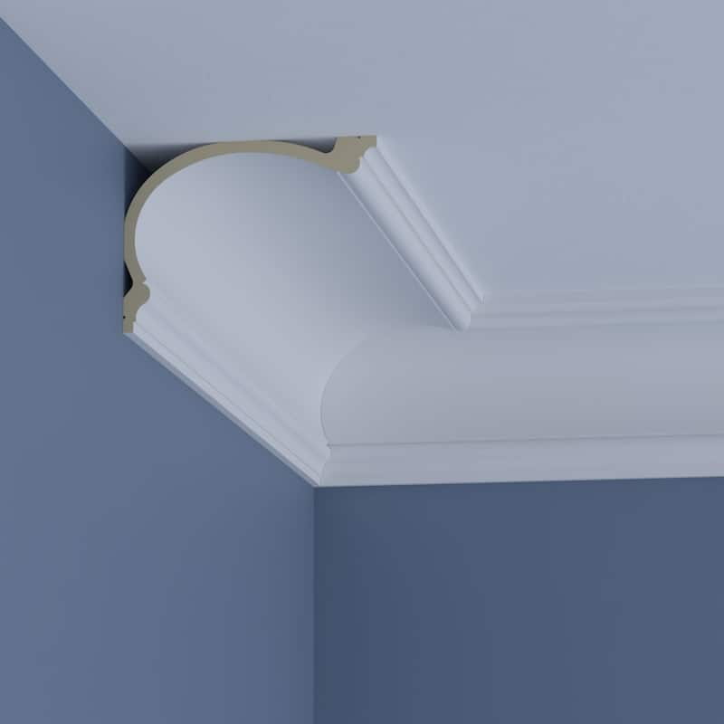 6"H x 7 7/8"P x 9 7/8"F x 96"L Danielle Crown Moulding - 1-Pack