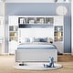 preview thumbnail 21 of 52, Full Size Wooden Bed with All-in-One Cabinet, Shelf, Sockets & Twin Trundle - Stylish and Functional in Grey