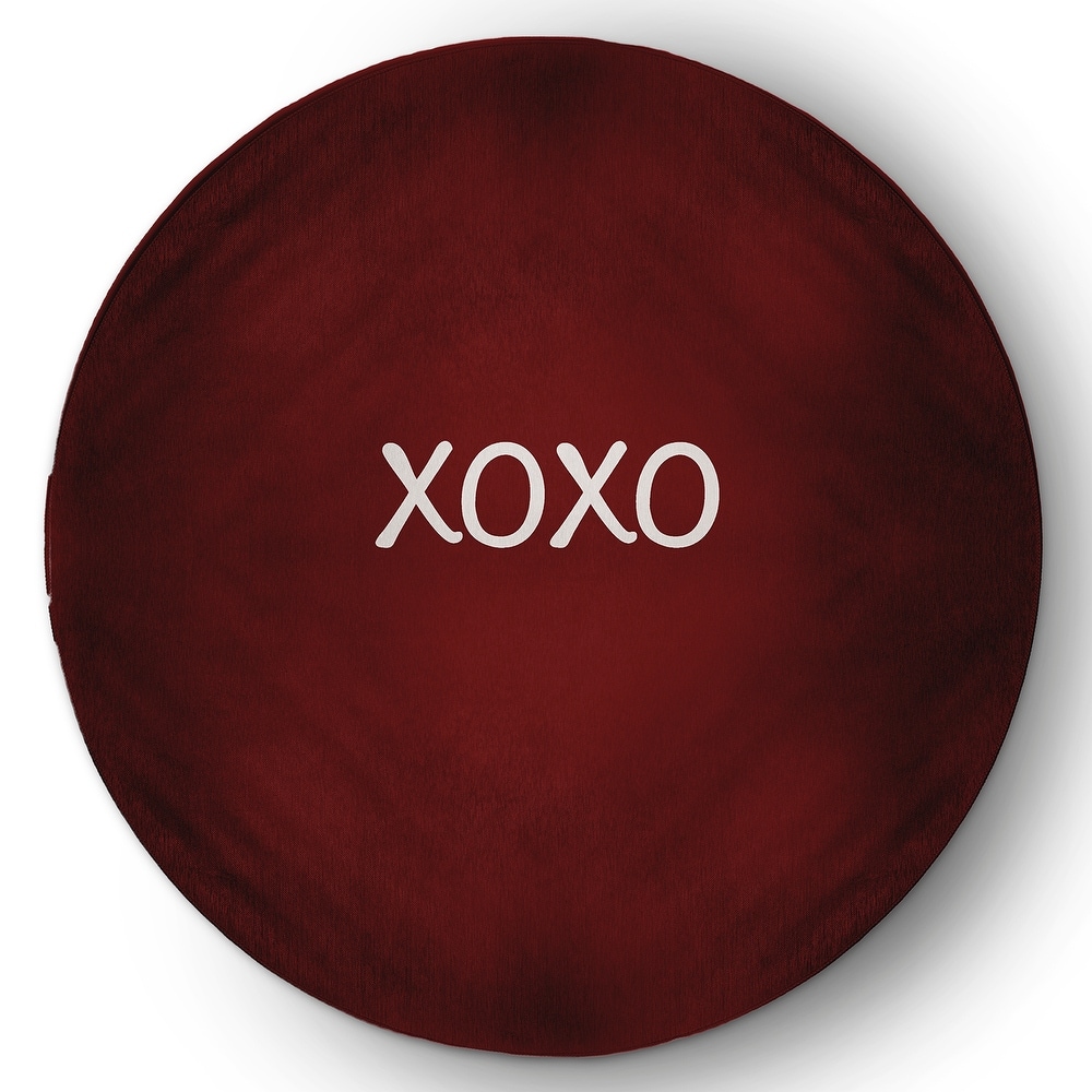 XOXO Valentines Chenille Indoor/Outdoor Rug