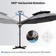 preview thumbnail 18 of 46, Crestlive Products Luxury 11.5 Ft Patio Cantilever Umbrella with Round Double Top