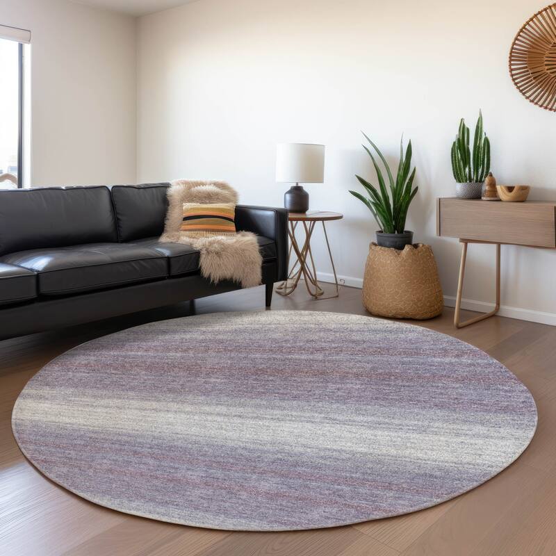 Premium Washable Super Soft Farmhouse Ombre Mayfield Rug - Lavender - 8' x 8'