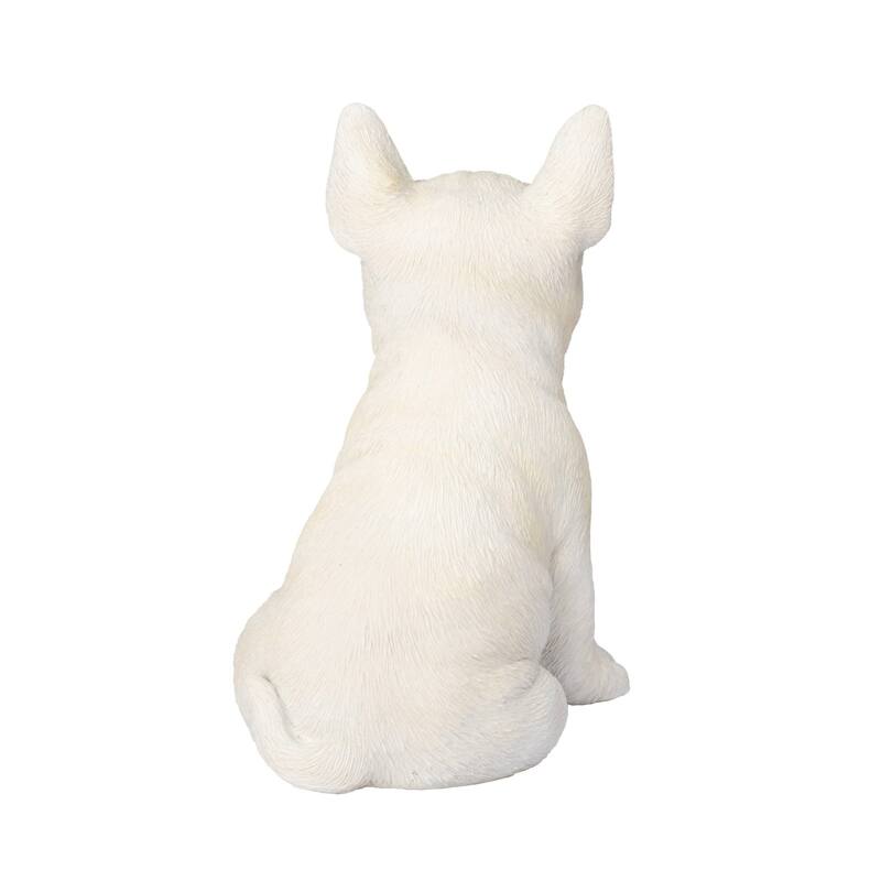 Sitting Bull Terrier Puppy Outdoor Garden Statue- 7"