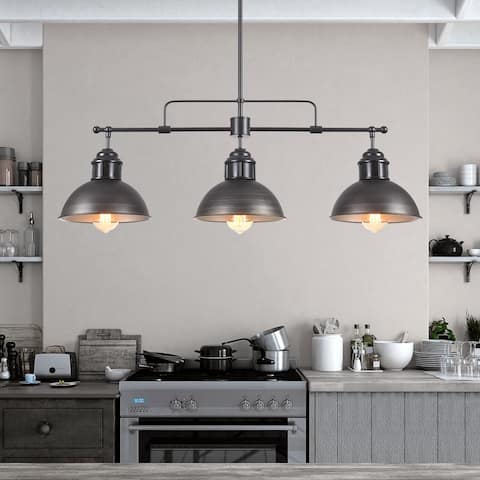 Contemporary 3 Light Linear Pendant Lighting for Kitchen Island