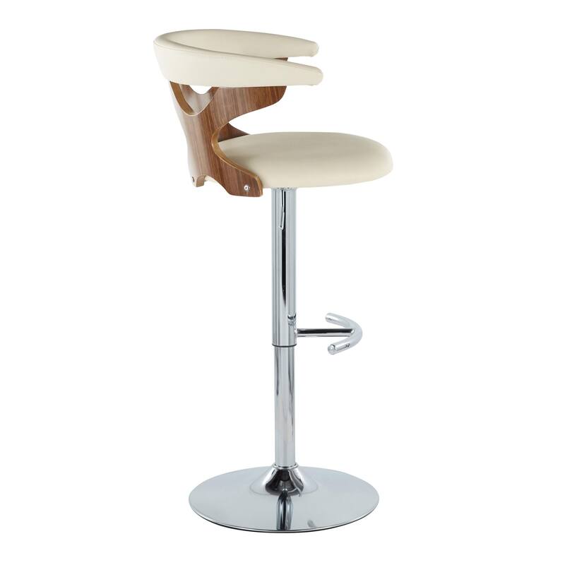 Carson Carrington Viby Adjustable Bar Stool with Rounded T Footrest (Set of 2)