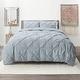 preview thumbnail 72 of 175, Nestl Pinch Pleat 3-piece Duvet Cover Set Steel Blue - California King