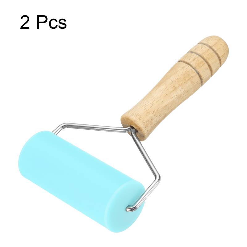 2pcs Rolling Pin 7.6" x 1.69" Silicone Roller