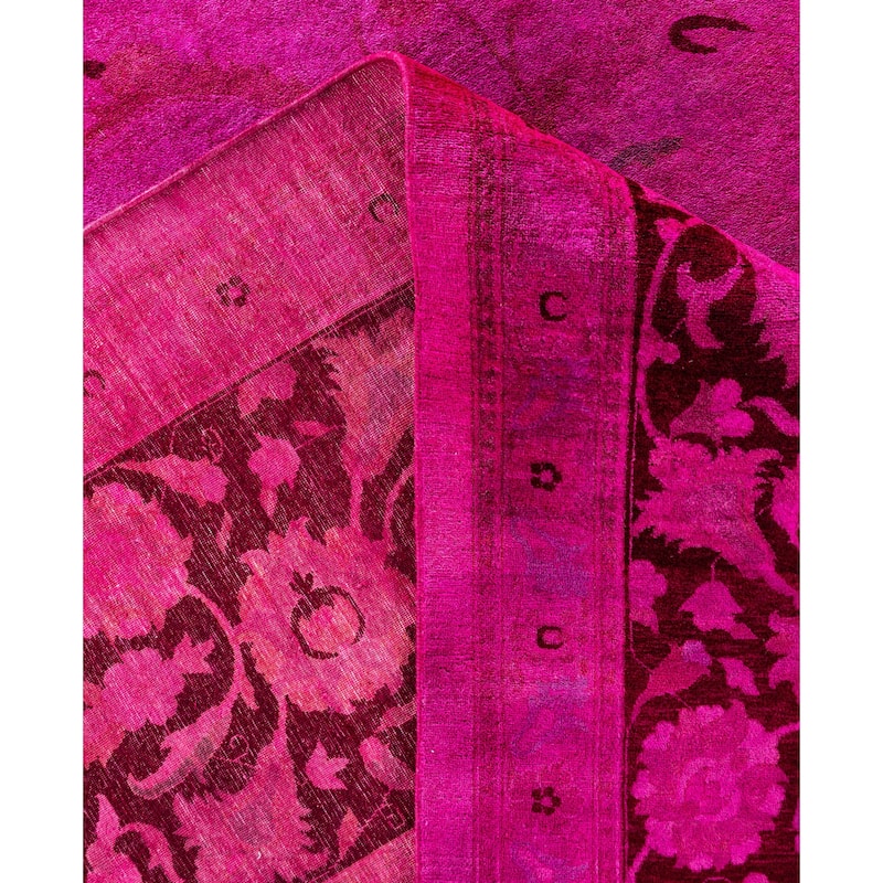 Overdyed One-of-a-Kind Hand-Knotted Area Rug - Pink - 12' 2" x 19' 3"