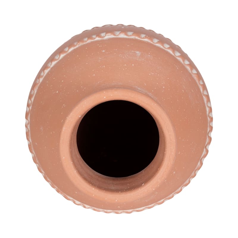 Pottery Terracotta Vase Artisan Style Traditional Classic Silhouette