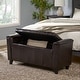 preview thumbnail 7 of 17, Alden Tufted Faux Leather Armed Storage Ottoman Bench by Christopher Knight Home