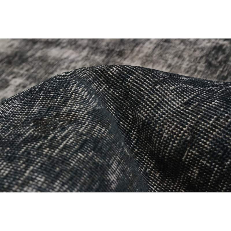 ECARPETGALLERY Hand-knotted Color Transition Dark Grey Wool Rug - 9'8 x 10'10