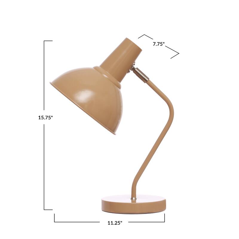Metal Articulating Table Lamp with Inline Switch - 11.4"L x 7.8"W x 15.8"H