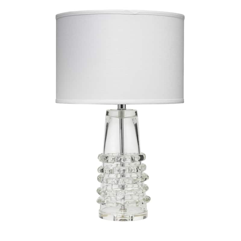 Jamie Young Tall Ribbon Blown-Glass Table Lamp with Linen Shade