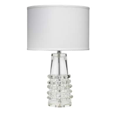 Jamie Young Tall Ribbon Blown-Glass Table Lamp with Linen Shade