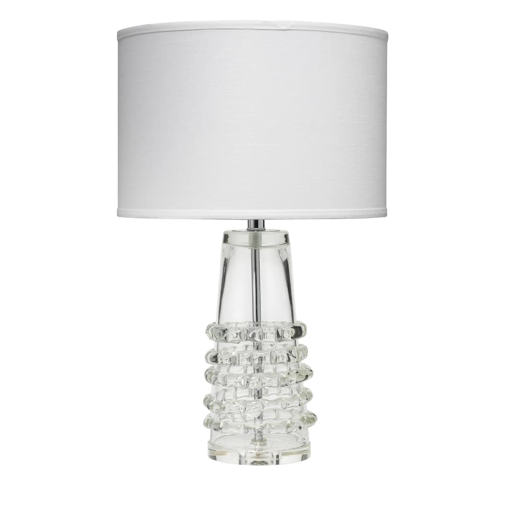 Jamie Young Tall Ribbon Blown-Glass Table Lamp with Linen Shade