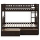 preview thumbnail 52 of 65, Convertible Wood Bunk Bed with Storage Drawers and Ladder Can Be Divided Into Two Daybeds