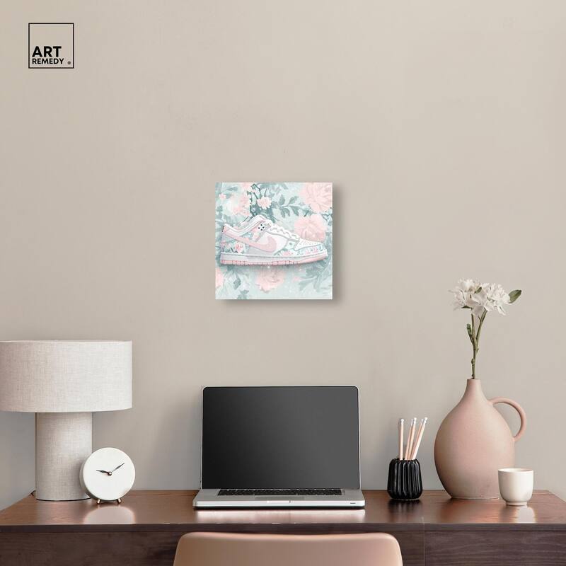 Dainty Floral Sneaker Canvas by Art Remedy, Gallery Wrapped