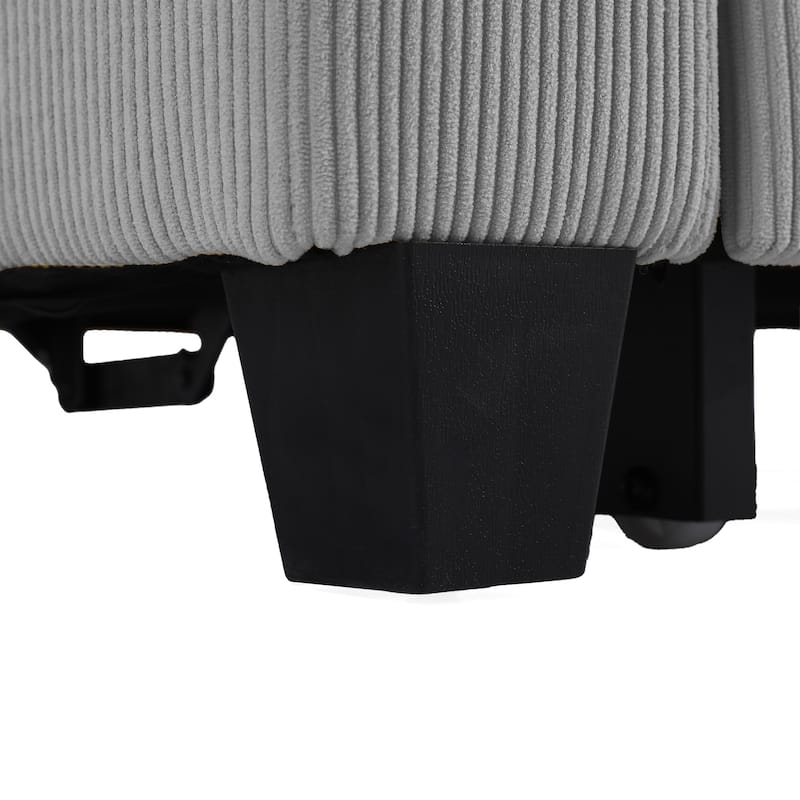 3-in-1 Corduroy Sleeper Sofa Pull-Out Bed Convertible Adjustable Loveseat with USB Port