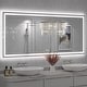 preview thumbnail 78 of 161, Large LED Bathroom mirror Tempered Glass Dimmable Anti-Fog Vanity Mirror 72x32