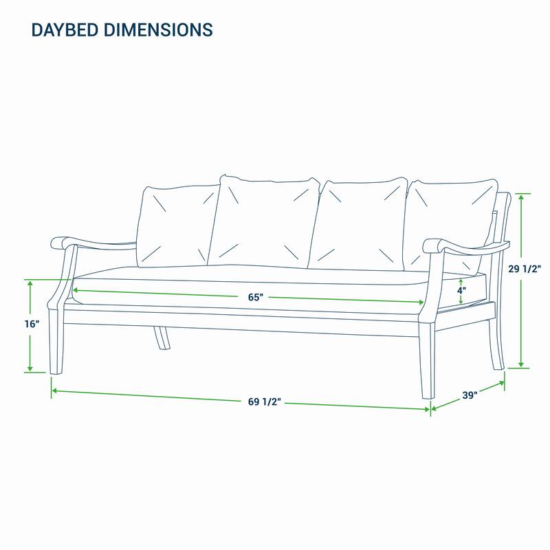 Cambridge Casual Como Solid Wood Outdoor Daybed