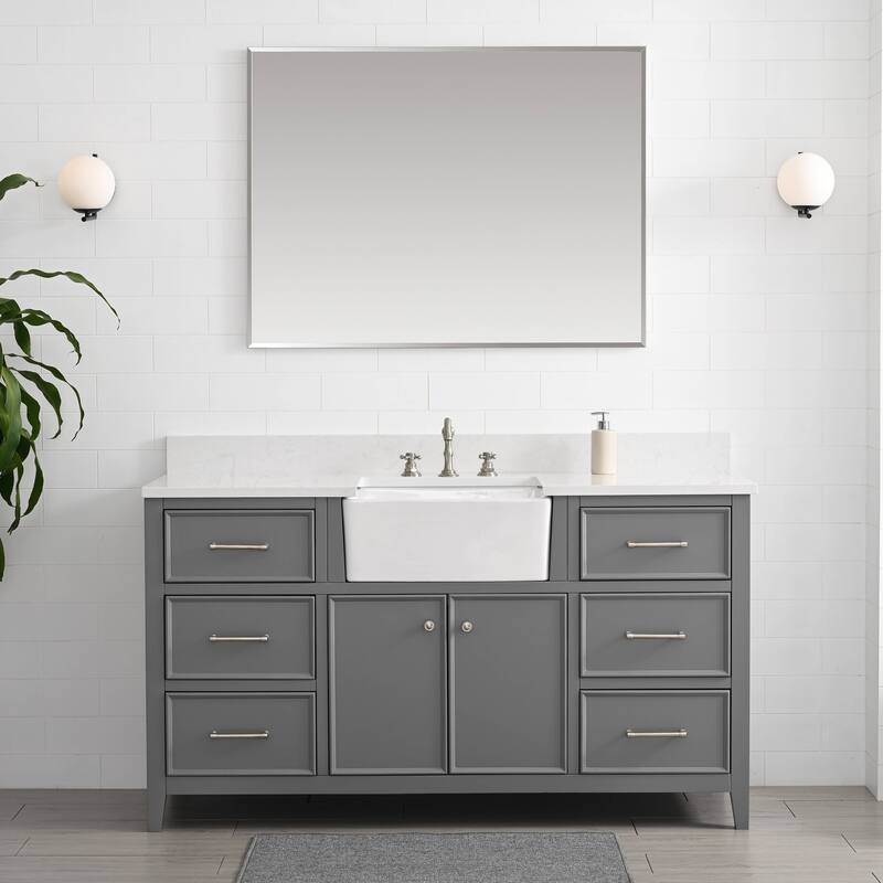 Sudio Design Bathroom Vanity Casey Collection. - 60" Single Sink - Gray
