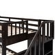 preview thumbnail 12 of 17, Twin over Full Bunk Bed with Drawer, Storage and Guard Rail, Espresso