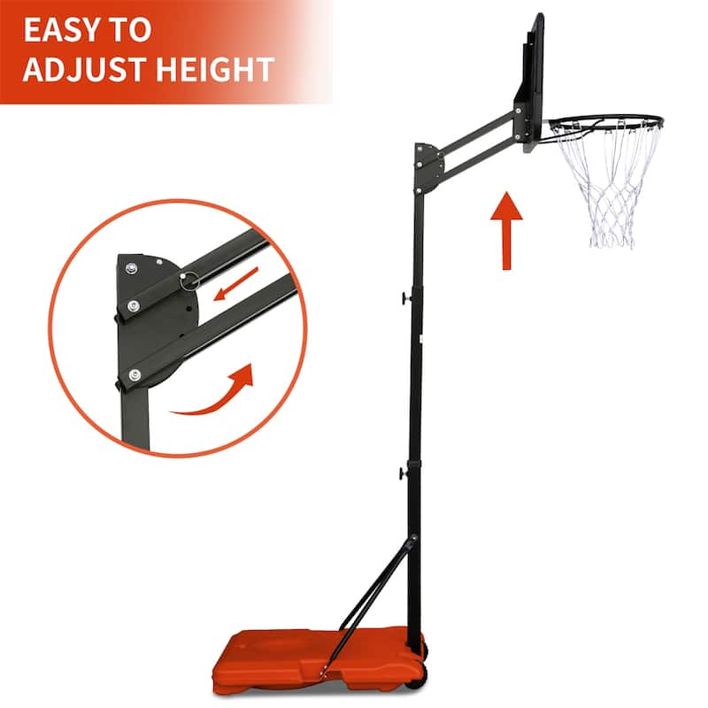 Height Adjustable Basketball Hoop,Portable Basketball Goal System