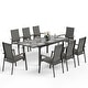 preview thumbnail 7 of 41, MAISON ARTS 7 / 9- Piece Outdoor Patio Dining Set, 1 Expandable Metal Table & 6 / 8 Textilene Chairs
