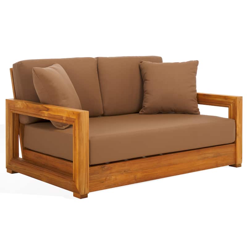 SAFAVIEH Couture Montford Brazilian Teak 2-Seat Bench - 53"W x 36"D x 27"H