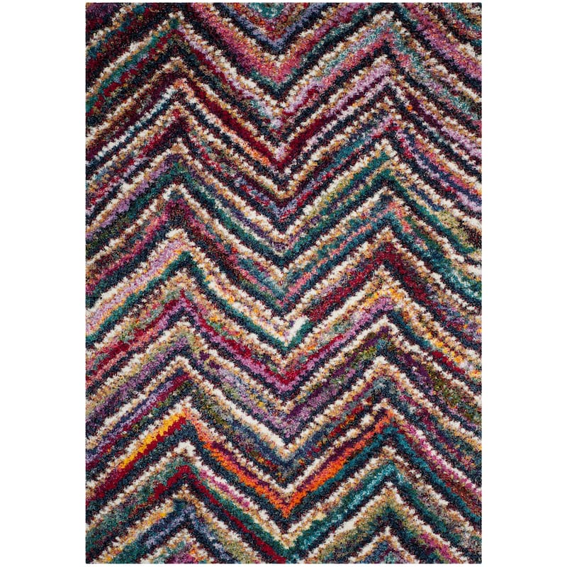 SAFAVIEH Fiesta Shag Andolina Abstract Rug